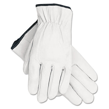 MCR™ Safety Grain Goatskin Driver Gloves, White, Large, 12 Pairs freeshipping - TVN Wholesale